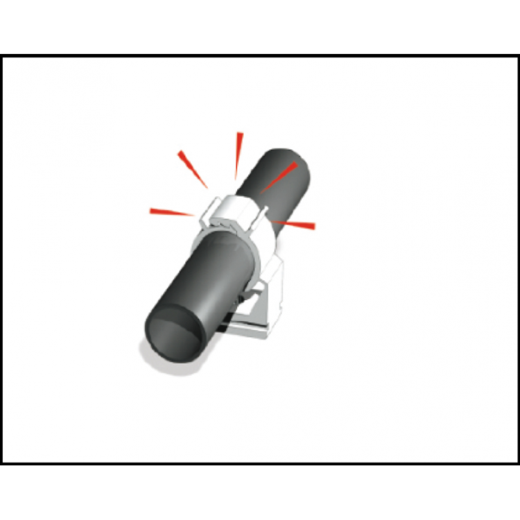 Celo ABT Uchwyt Multiwymiarowy 20–25 Biały 50 szt – Uchwyt Instalacyjny - montaż rurki w uchwycie krok 3