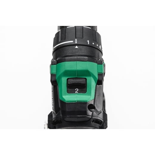 Hikoki DS36DC WRZ –widok z góry, zbliżenie na przełącznik bigów