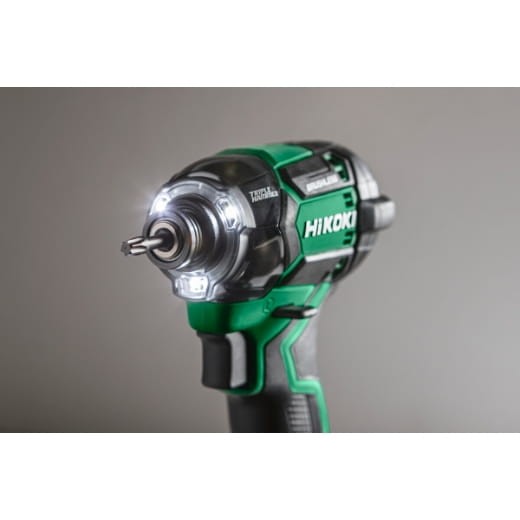 Hikoki WH36DC zakrętarka udarowa 36V zbliżenie na oświetlenie LED
