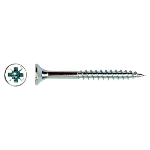 wkręt do drewna biały ocynk 5x80