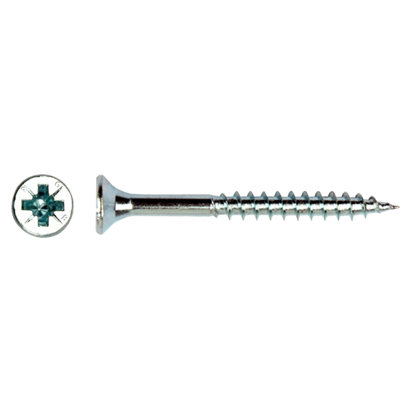 wkręt do drewna biały ocynk 5x80