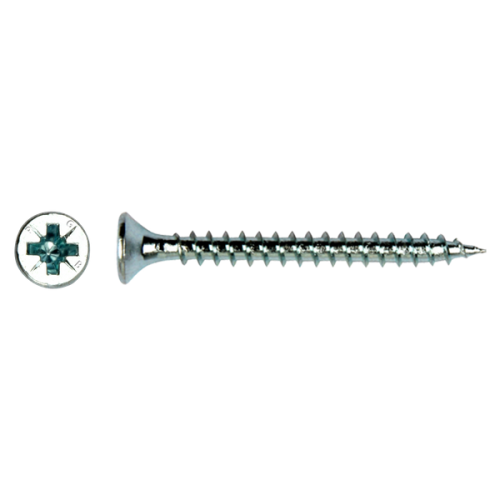 wkręt do drewna 3,5x40 mm biały ocynk pełny gwint