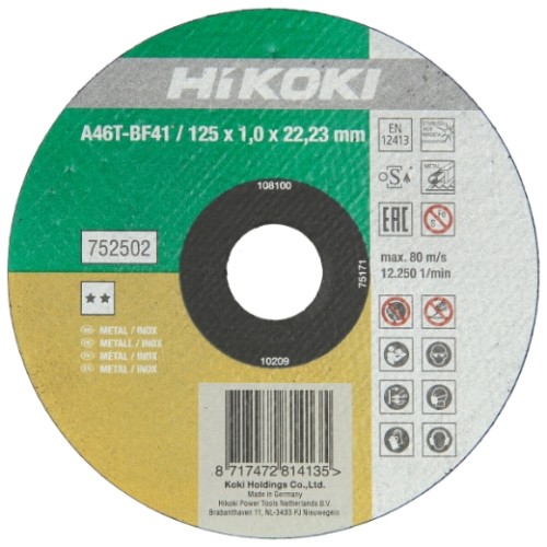 Tarcza tnąca do metalu i INOX HiKOKI Standard 125x1,0x22,23 mm