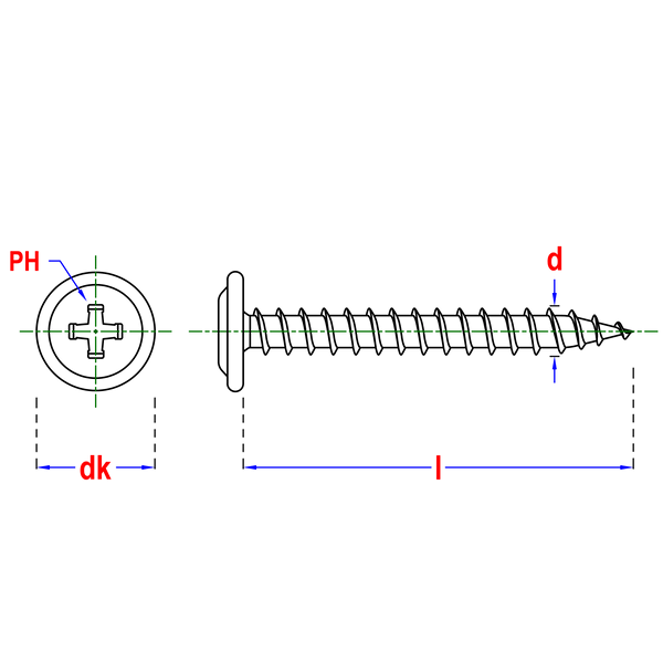 wkret do cienkich blach 4,2x40 ocynk