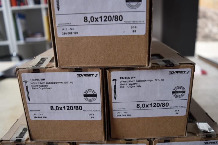 wkręt ciesielski timtec wh 8x120/80 sit opakowanie 50 szt