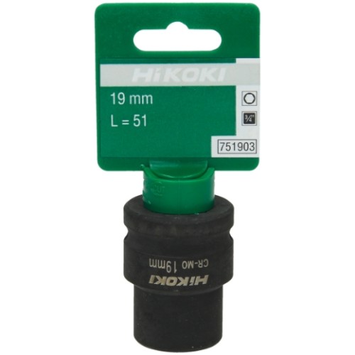 klucz nasadowy udarowy 22 mm 3/4 51 mm hikoki opakowanie zawieszka