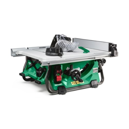 pilarka stołowa hikoki 36v widok roboczy z osłoną