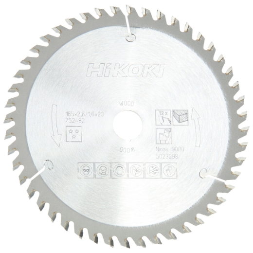tarcza do drewna hikoki 165x20 mm 48T bardzo precyzyjne cięcie