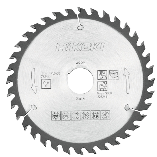 tarcza do drewna hikoki 170x30/20 mm 36T precyzyjne cięcie