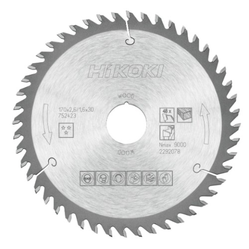 tarcza do drewna hikoki 170x30/20 mm 48T bardzo precyzyjne cięcie