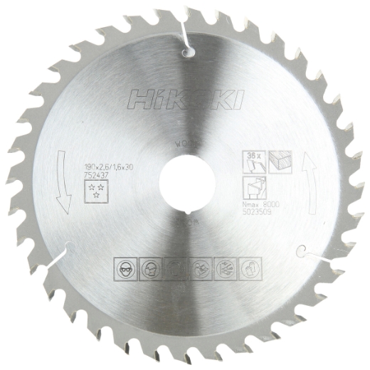 piła tarczowa hikoki 190x30 mm 36t do drewna