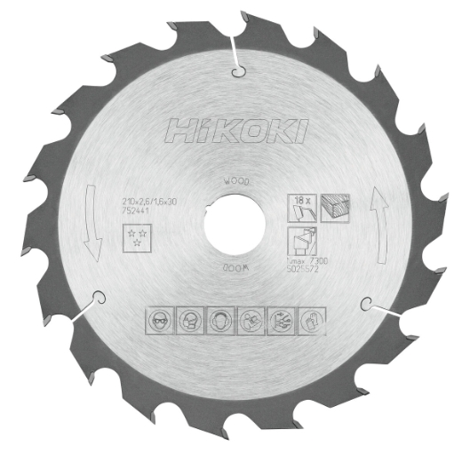 piła tarczowa hikoki 210x30 mm 18t do drewna