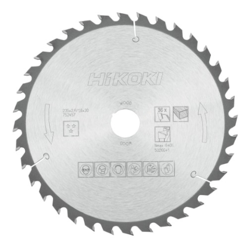 piła tarczowa hikoki 235x30 mm 36t do drewna