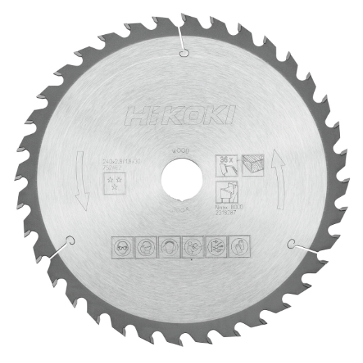 piła tarczowa hikoki 240x30 mm 36t do drewna