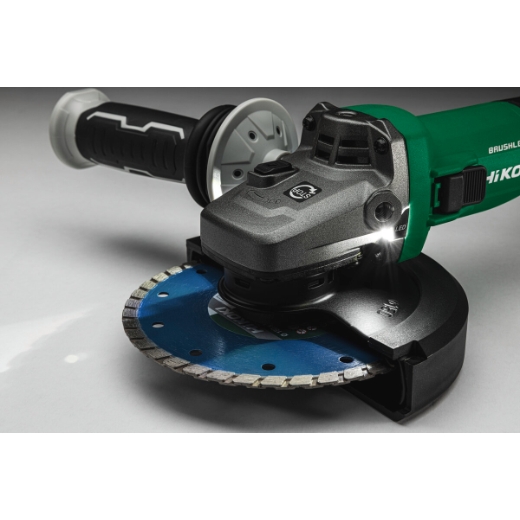 szlifierka hikoki 150 mm z lampą led oświetlenie miejsca pracy