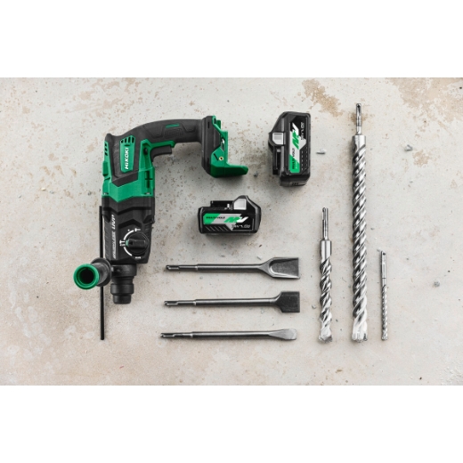 mlotowiertarka hikoki zestaw z wiertłami i dłutami sds plus