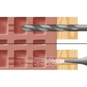Wiercenie otworu pod kołek ramowy CELO MFR ST TX 10x160 w cegle
