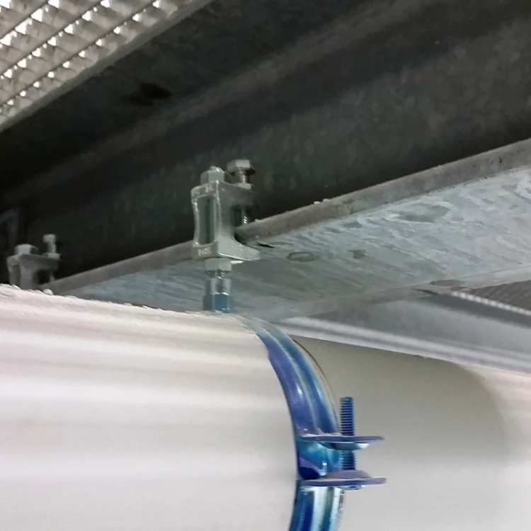 Zacisk do belek stalowych PMV M10 z podwieszeniem instalacji rurowej