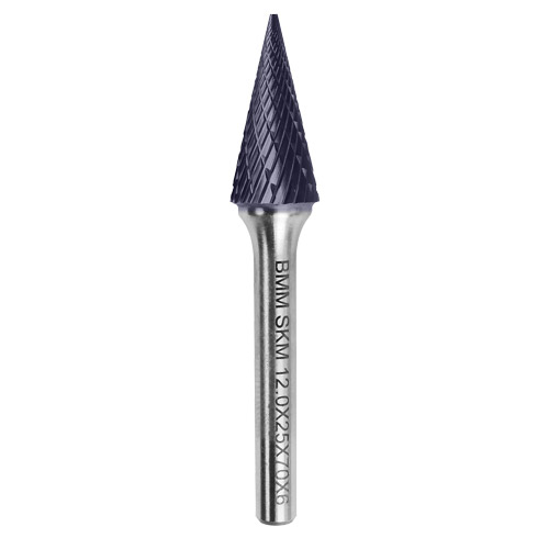 Pilnik obrotowy HM TiAlN SKM 10x25 mm trzpień 6 mm uzębienie PLUS