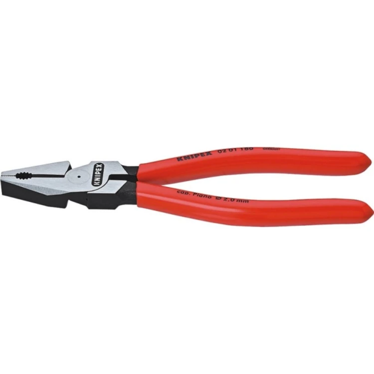 Szczypce uniwersalne wzmocnione Knipex 02 01 180 mm