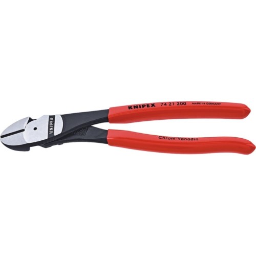 Szczypce tnące boczne Knipex 74 21 200 wygięte 12° 200 mm o zwiększonym przełożeniu