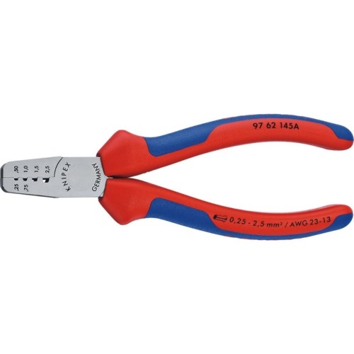 Szczypce do zaciskania tulejek kablowych Knipex 97 62 145 A 145 mm