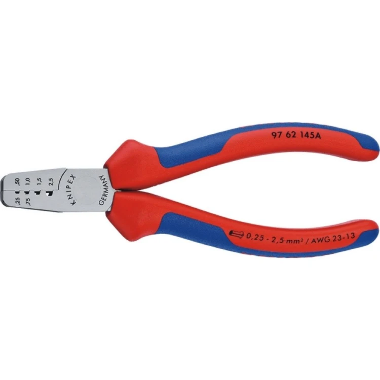 Szczypce do zaciskania tulejek kablowych Knipex 97 62 145 A 145 mm