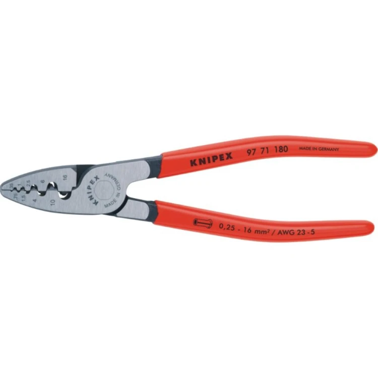 Szczypce do zaciskania tulejek kablowych Knipex 97 71 180 180 mm