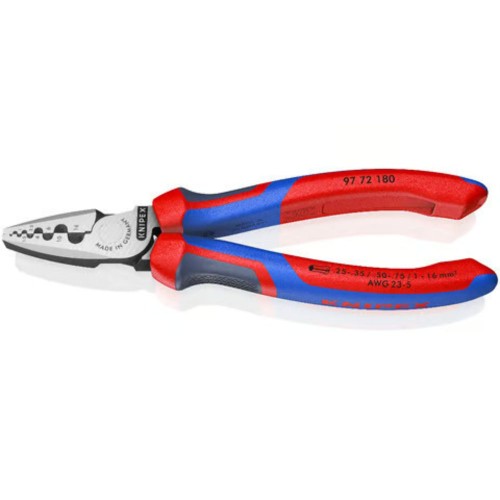 Szczypce do zaciskania tulejek kablowych Knipex 97 72 180 180 mm