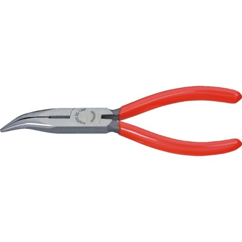 Szczypce półokrągłe (telefoniczne) wygięte, rękojeści PCW Knipex 25 21 160 160 mm