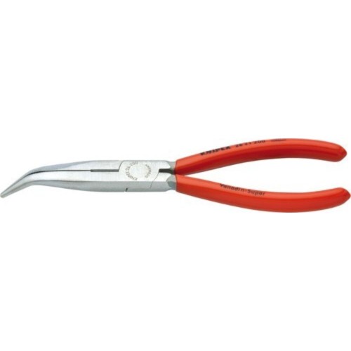 Szczypce półokrągłe (telefoniczne) wydłużone wygięte, rękojeści PCW Knipex 26 21 200 200 mm