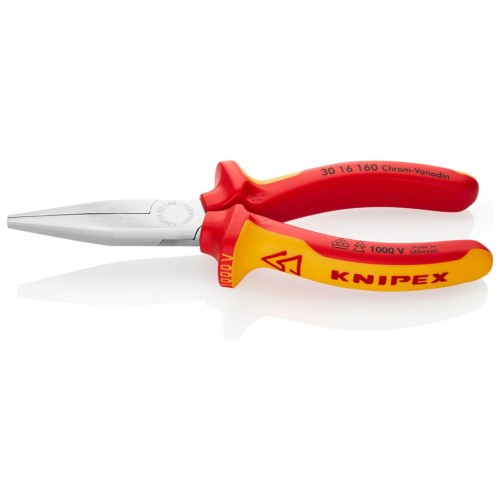Szczypce płaskie wydłużone VDE Knipex 30 16 160 160 mm z izolacją do 1000 V
