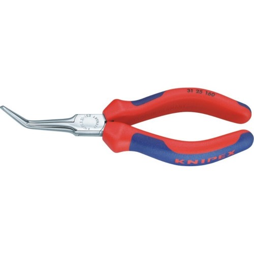 Szczypce chwytakowe płaskie wygięte wydłużone chromowane Knipex 31 25 160 160 mm