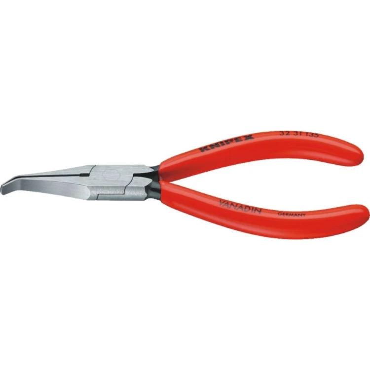 Szczypce płaskie wygięte do regulacji przekaźników Knipex 32 31 135 135 mm z rękojeściami PCW