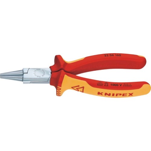 Szczypce okrągłe oczkowniki VDE Knipex 22 06 160 160 mm izolowane do 1000 V