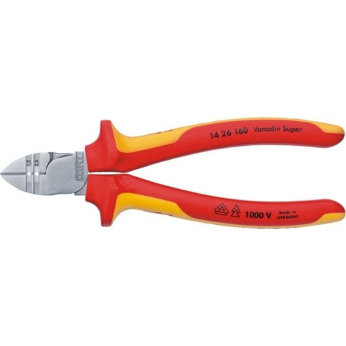Szczypce VDE Knipex 14 26 160 do cięcia przewodów i zdejmowania izolacji 160 mm