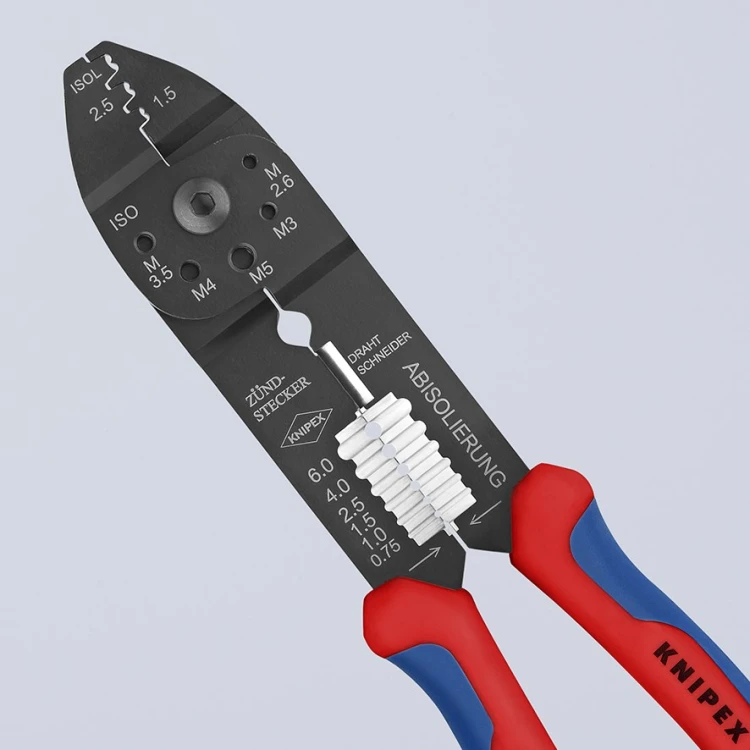 Szczypce wielofunkcyjne Knipex 97 21 215 B widok części roboczej