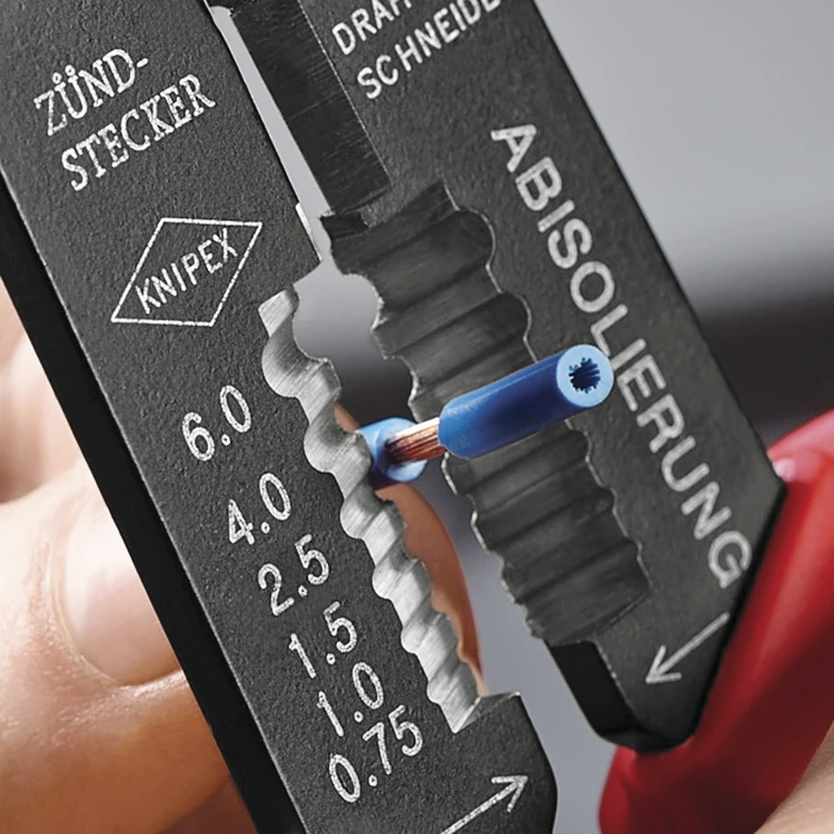 Szczypce Knipex 97 21 215 C do zaciskania nieizolowanych złączek kablowych