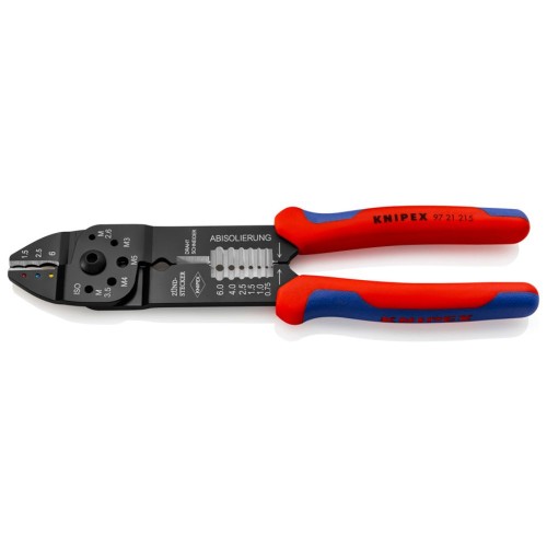 Szczypce wielofunkcyjne Knipex 97 21 215 215 mm do cięcia odizolowywania i zaciskania złączek