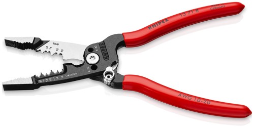 Szczypce wielofunkcyjne dla elektryków Knipex 13 71 8 z funkcją ściągania izolacji