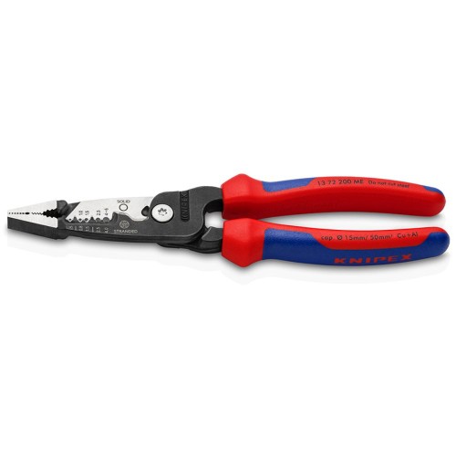 Szczypce wielofunkcyjne do kabli Knipex 13 72 200 ME 200 mm z dwukomponentowymi rękojeściami