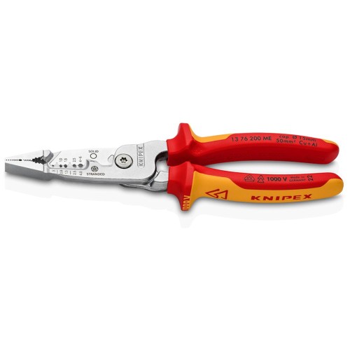 Szczypce wielofunkcyjne do kabli VDE Knipex 13 76 200 ME 200 mm