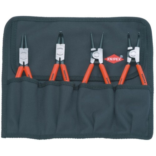 Zestaw 4 szczypiec do pierścieni Segera Knipex 00 19 56 prostych i wygiętych 90°