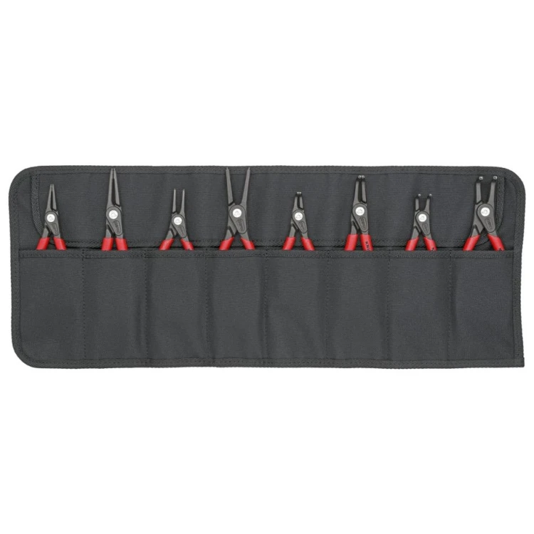 Zestaw 8 wzmocnionych szczypiec do pierścieni Segera Knipex 00 19 58 V02 w zwijanym etui