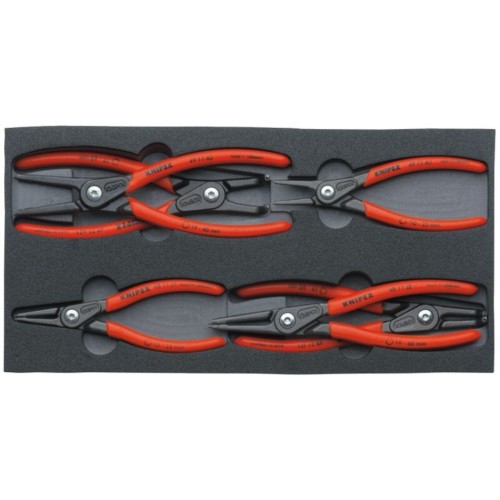 Zestaw 6 szczypiec do pierścieni Segera Knipex 00 20 01 V02 we wkładce piankowej