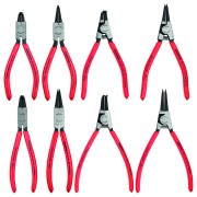 Zestaw 8 szczypiec do pierścieni Segera Knipex 00 20 04 V01 – modele proste i wygięte 90°