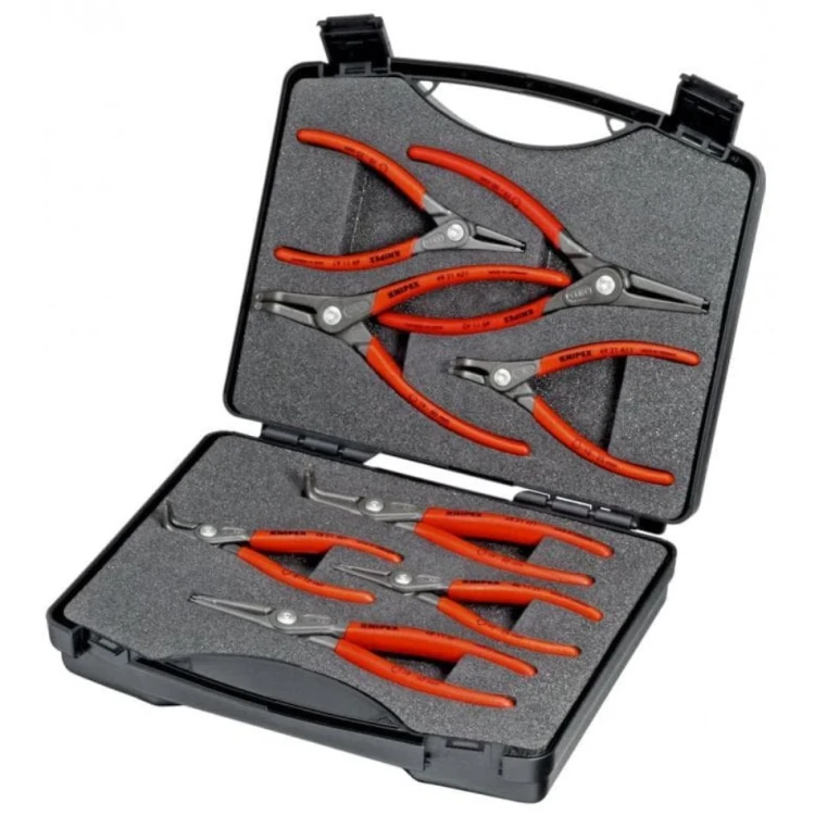 Zestaw 8 szczypiec do pierścieni Segera Knipex 00 21 25 w walizce