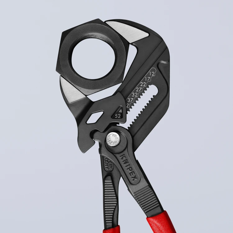 Szczypce-klucz Knipex 86 01 250 – równoległe szczęki na nakrętce