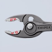 Ząbkowane szczęki szczypiec TwinGrip Knipex 82 02 200 z trzema punktami podparcia