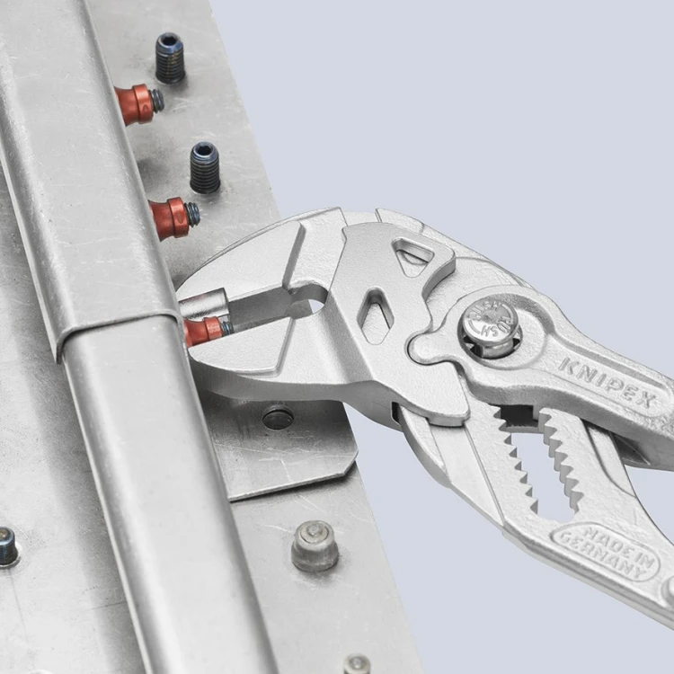 Knipex 86 05 180 S5 do pracy z aluminiowymi nakrętkami kołnierzowymi w trudno dostępnych miejscach
